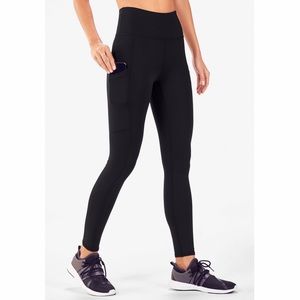 black high waisted pocket cold weather legging